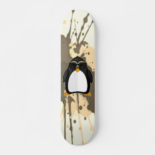 Cooler Pinguin mit Sonnenbrille Neutrales Farbspri Skateboard
