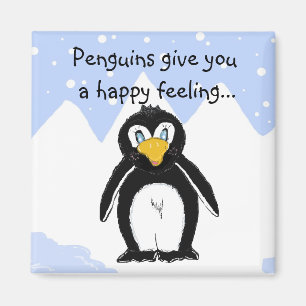 Cooler Pinguin mit Spruch Magnet