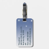 Cooler Pinguin mit Weihnachtsmannmütze Gepäckanhänger (Rückseite vertikal)