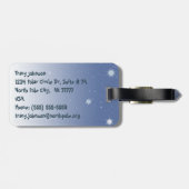 Cooler Pinguin mit Weihnachtsmannmütze Gepäckanhänger (Rückseite horizontal)