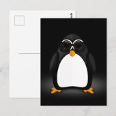 Cooler Pinguin Postkarte (Vorne/Hinten)