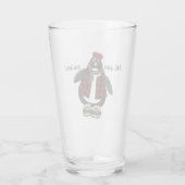 Cooler Pinguin | Text anpassen Glas (Rückseite)