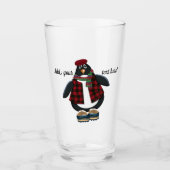 Cooler Pinguin | Text anpassen Glas (Vorderseite)