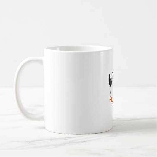 "Cooler Pinguinstrut: Der ultimative Stimmungsvers Kaffeetasse (Links)