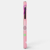 Cooler Pink Retro Racquets Pattern Tennisspieler Case-Mate iPhone Hülle (Hinten/Links)