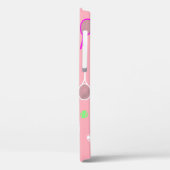 Cooler Pink Retro Racquets Pattern Tennisspieler Case-Mate iPhone Hülle (Rückseite / Links)