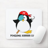 Cooler Pirat Pinguin Mousepad (Mit Mouse)