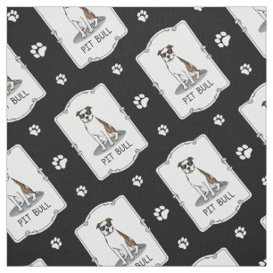 Cooler Pit Bull mit Sonnenbrille (lt brindle white Stoff