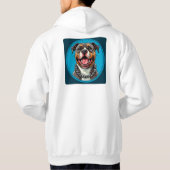 Cooler Pitbull Hund Hoodie (Rückseite)