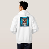 Cooler Pitbull Hund Hoodie (Schwarz voll)