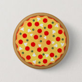 Cooler Pizza-Party Kindergeburtstag Button (Vorderseite)