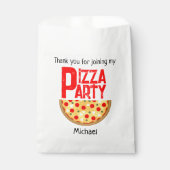 Cooler Pizza-Party Kindergeburtstag Geschenktütchen (Vorderseite)