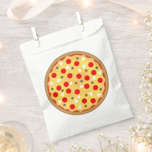 Cooler Pizza-Party Kindergeburtstag Geschenktütchen (Ausgeschnitten)