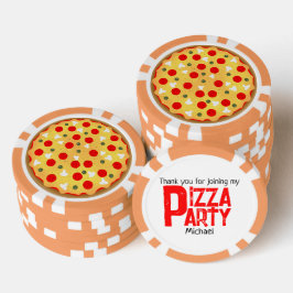 Cooler Pizza-Party Kindergeburtstag Pokerchips