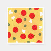 Cooler Pizza-Party Kindergeburtstag Serviette (Vorderseite)
