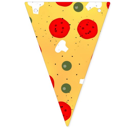 Cooler Pizza-Party Kindergeburtstag Wimpelkette (Erste Fahne)
