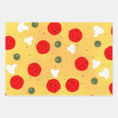 Cooler Pizza-Party Pepperoni-Pilz Geschenkpapier Set (Vorderseite 2)
