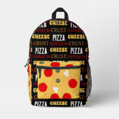 Cooler Pizza-Pepperoni-Muster Kruste-Text Bedruckter Rucksack (Vorderseite)