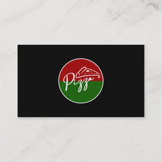 Cooler Pizza Shop Italienisches Restaurant Visitenkarte (Rückseite)