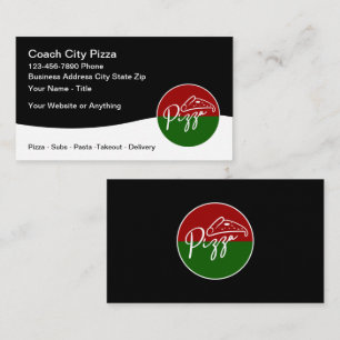 Cooler Pizza Shop Italienisches Restaurant Visitenkarte