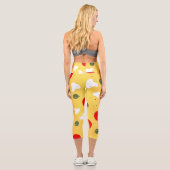 Cooler Pizzapepperoni-Pilz Capri Leggings (Rückseite)