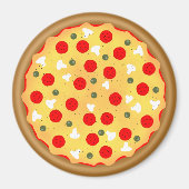 Cooler Pizzapepperoni-Pilz Magnet (Vorne)