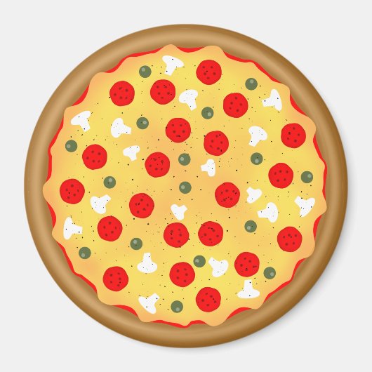 Cooler Pizzapepperoni-Pilz Magnet (Vorne)