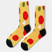Cooler Pizzapepperoni-Pilz Socken (Linkes Detail)