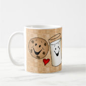Cooler Plätzchen-und Milch-Freund-Cartoon Kaffeetasse (Links)