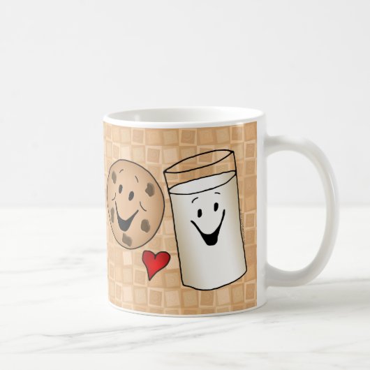 Cooler Plätzchen-und Milch-Freund-Cartoon Kaffeetasse (Rechts)
