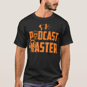 Cooler Podcast Master Funny Microphone Boss Gesche T-Shirt