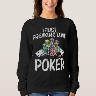 Cooler Poker Kunst für Männer Spielkasino Sweatshirt