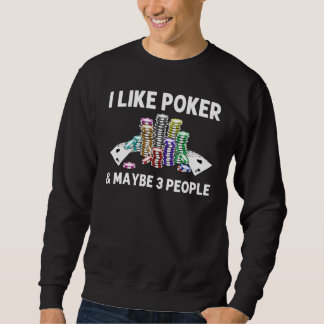 Cooler Poker Kunst für Männer Spielkasino Sweatshirt