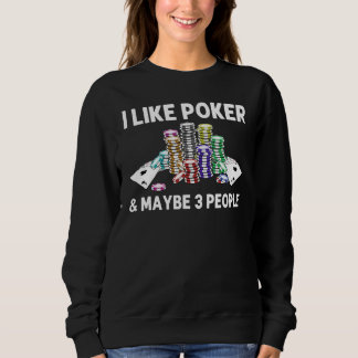 Cooler Poker Kunst für Männer Spielkasino Sweatshirt
