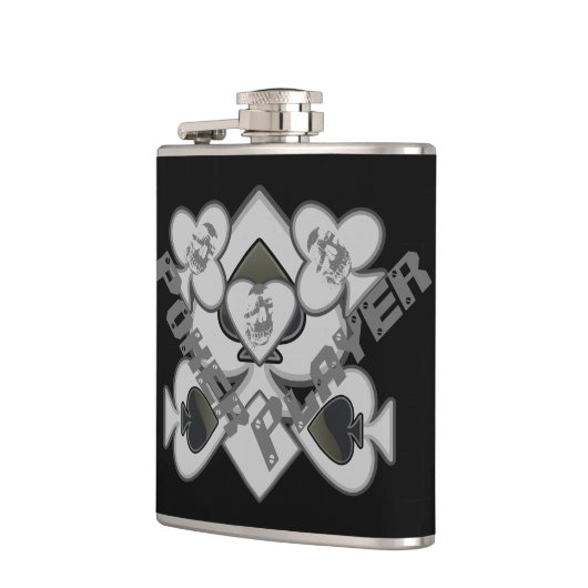 Cooler Poker Player Flachmann (Links)