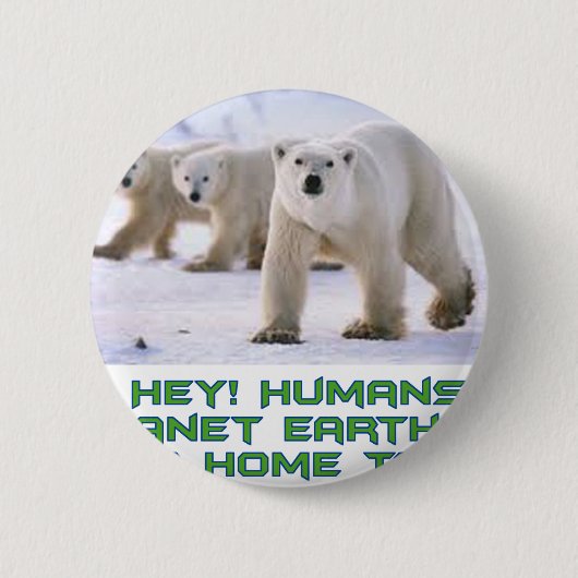 cooler Polar-Bär Button (Vorderseite)