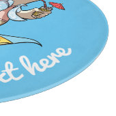 Cooler Polar-Bär mit Cocktail-Cartoon Schneidebrett (Ecke)