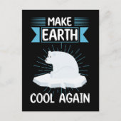 Cooler Polar Bear Earth Care Animal Rescue Gerette Postkarte (Vorderseite)