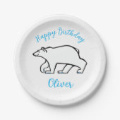 Cooler POLAR BEAR - Happy Birthday - Party Pappteller (Vorderseite)