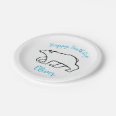 Cooler POLAR BEAR - Happy Birthday - Party Pappteller (Schrägansicht)