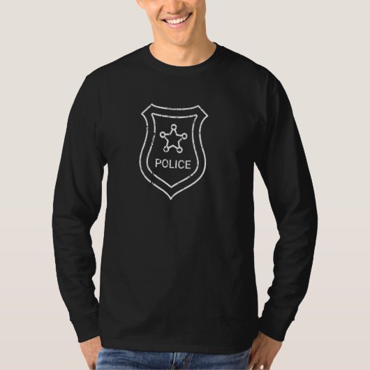 Cooler Polizeibeamter Abzeichen Polizeiinspektor T-Shirt (Vorderseite)