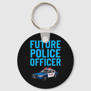 Cooler Polizeibeamter Design für Kleinkinder C Schlüsselanhänger