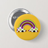 Cooler Polka Dot Regenbogenknopf Button (Vorne & Hinten)