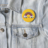 Cooler Polka Dot Regenbogenknopf Button (Beispiel)