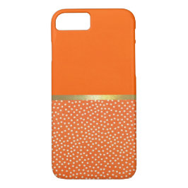 Cooler Polka-Punkt-orange Muster iPhone 7 Kasten iPhone 8/7 Hülle