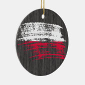 Cooler polnischer Flaggenentwurf Keramik Ornament (Rechts)