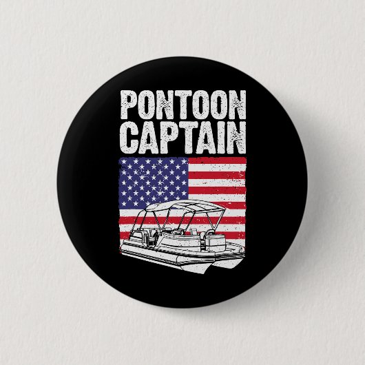 Cooler Pontonboot-Kapitän-Kunst für Männer Frauen Button (Vorderseite)