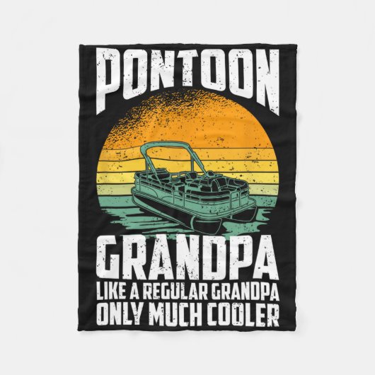 Cooler Pontoon-Opa - Lustiger Pontoon-Kapitän Fleecedecke (Vorderseite)