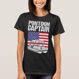Cooler Pontoonboot-Kapitän Kunst Für Männer Frauen T-Shirt