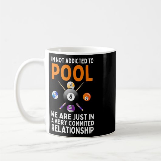 Cooler Pool Art für Damen Boys Billiard 8 Ball P Kaffeetasse (Links)